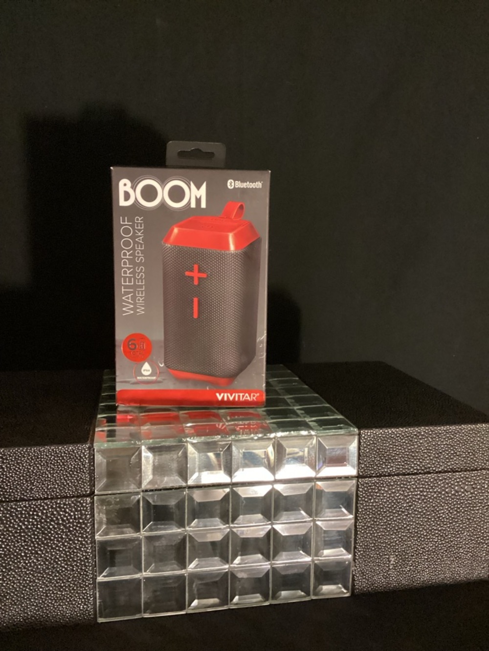 Vivitar BOOM Waterproof Wireless Bluetooth Speaker - Red/Black Brand New